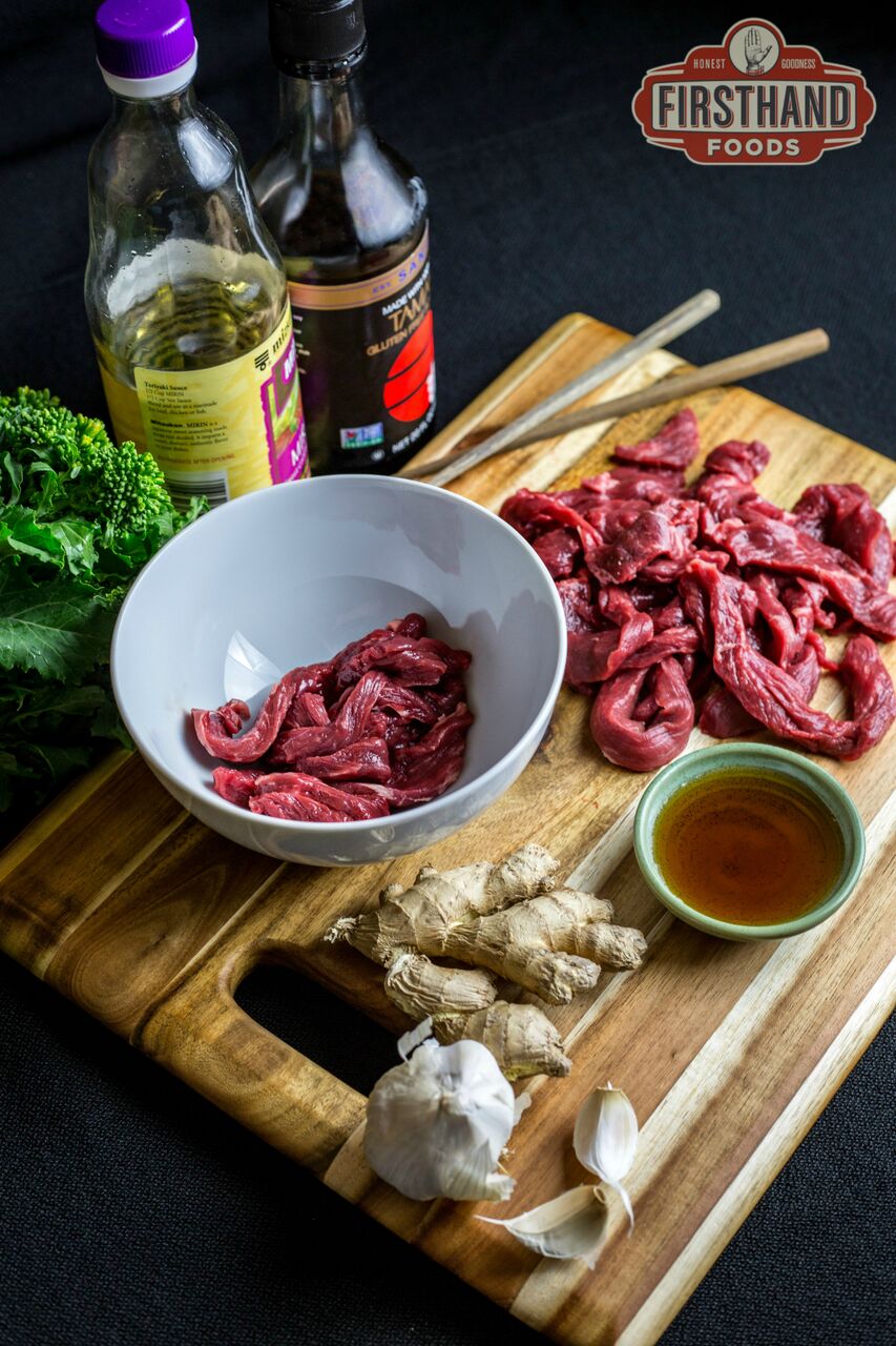 Stir fry cuts sirloin, from local meat supplier Firsthand Foods.